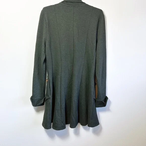 Joseph Ribkoff Military Coat, 3/4 length, Charcoal with red accents Size 12 - Picture 5 of 15